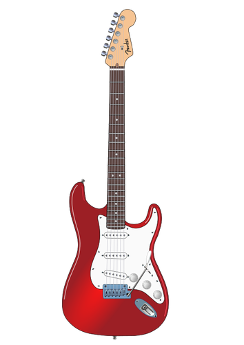 Rouge électrique rock guitare vector clipart