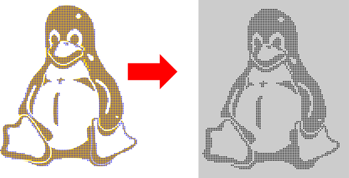Penguin tutorial vector image
