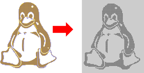 Pingvin tutorial vektorbild