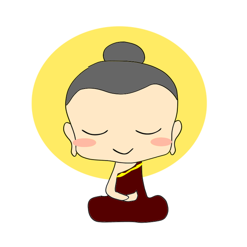 Vector de desen de desen animat Buddha