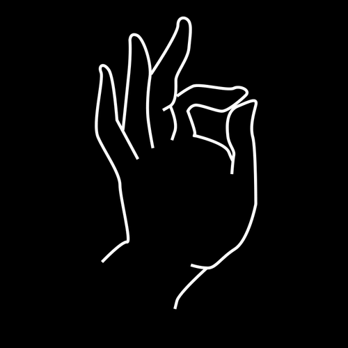 요가 mudra 벡터 아트