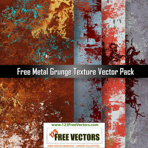 Metal Grunge texturi Vector Pack