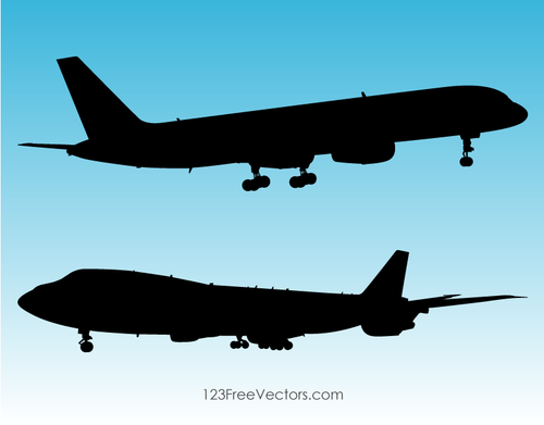 飛行機のシルエット