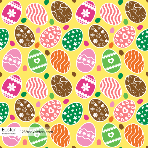 Seamless pattern with Easter eggs