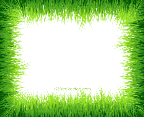 녹색 잔디 프레임 테두리