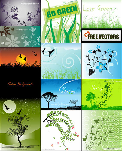 Natura sfondi Vector Collection