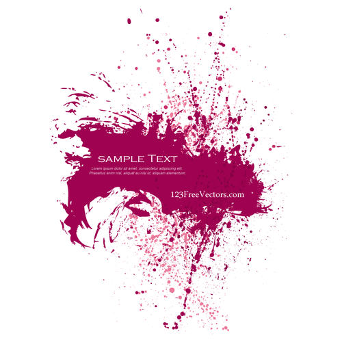 Crimson ink spatter