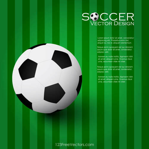 Balón de fútbol sobre fondo verde
