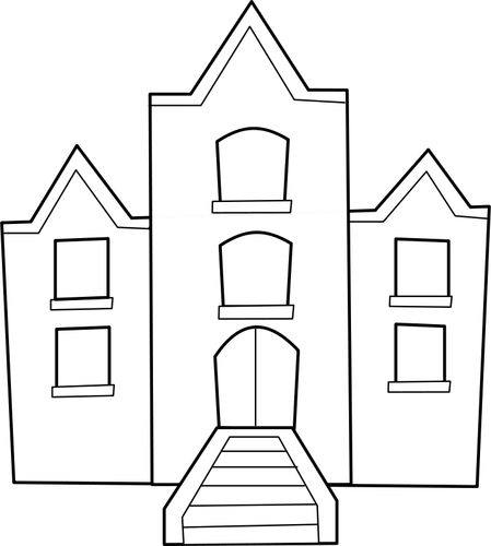 Universidade edifício vector clipart