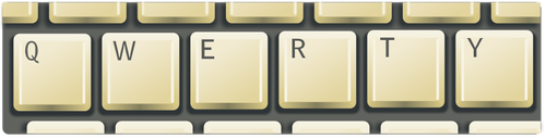 Vector Illustrasjon av qwerty tastatur