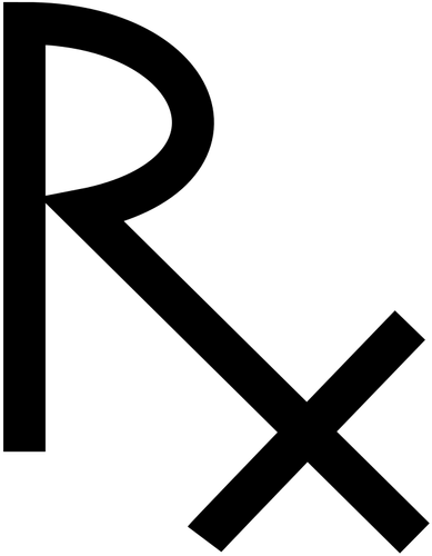 Prescription symbol silhouette