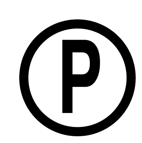 Grafika wektorowa znak P
