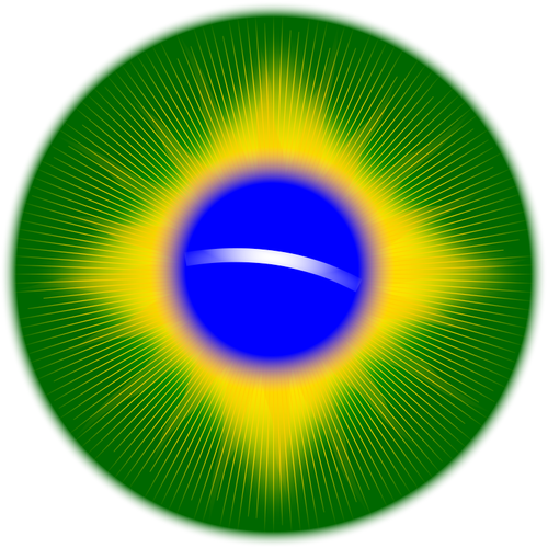 Ilustração do vetor arredondadas bandeira Brasil