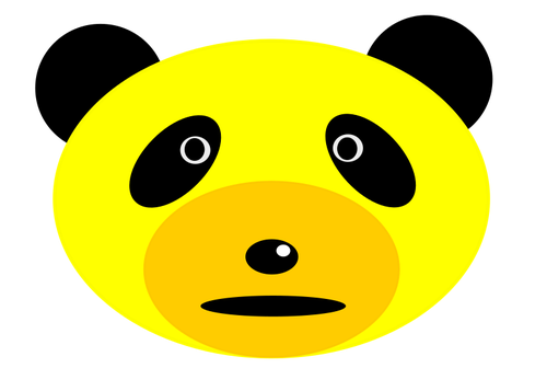 Jaune tête de panda