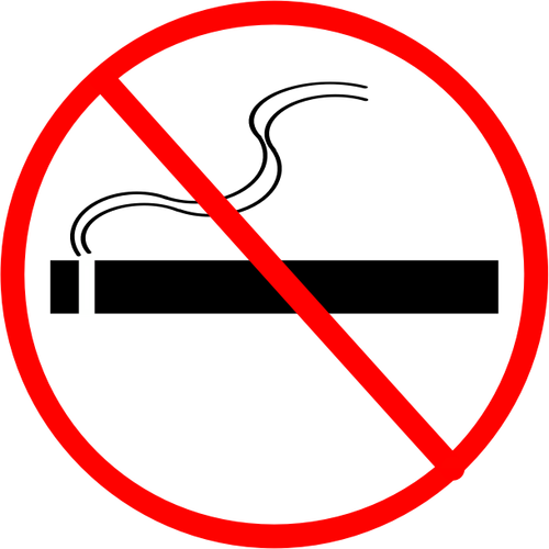 Vector clip art of banned cigarettes label