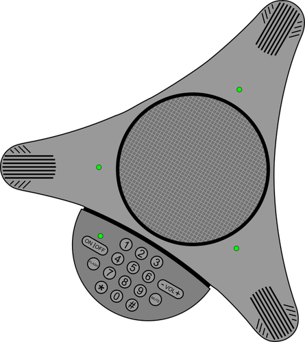 Graphiques vectoriels du téléphone de bureau de conférence