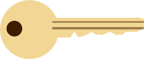 Illustration vectorielle de la clé de la porte métallique horizontale