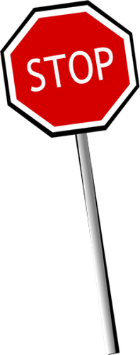 Immagine vettoriale inclinato segnale di Stop