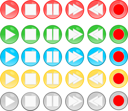 Vector bildet av media player-knappene