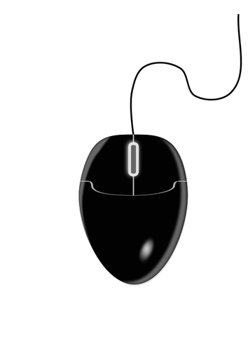 Ilustracja wektorowa myszy komputera czarny 2
