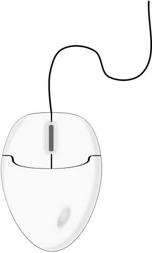 Disegno di mouse per computer bianco 1 vettoriale