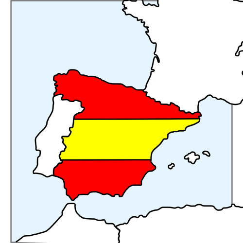 匹配的西班牙剪贴画矢量电子地图