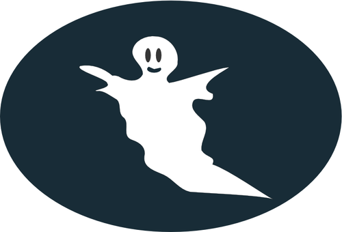 Fantasma na imagem de vetor silhueta oval