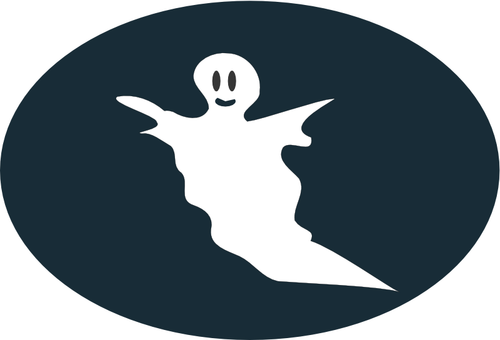 Fantasma en el vector de la imagen oval silhouette