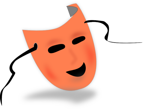 Color Halloween mask vector illustration