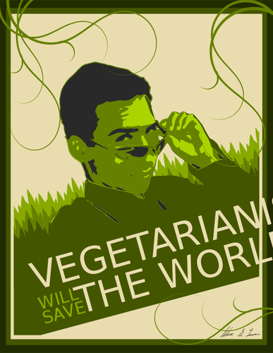 Vegetarianism poster vector image