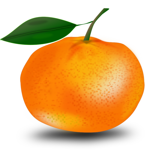 Oranje en blad