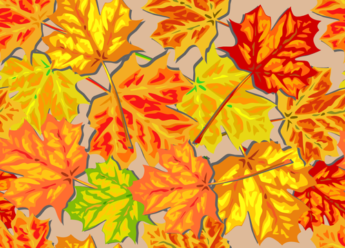 Яркие осенние листья векторной графики