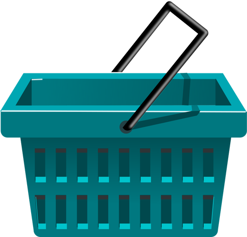 Blue shopping cart vector image