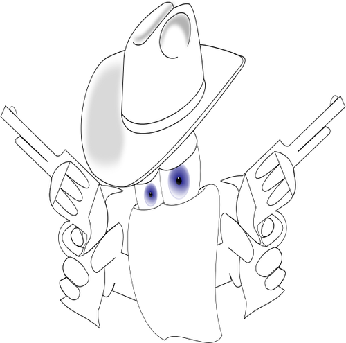 Cowboy jefuitor de desen vector