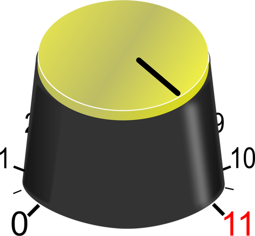 Volume knob at max level vector image