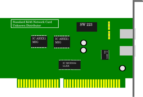 Gráficos de vector de tarjeta PCI red interna