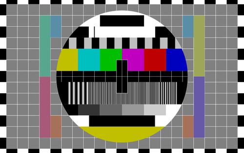 رسم توضيحي لناقلات شاشة اختبار التلفزيون