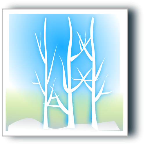 Imagen de invierno vector paisaje