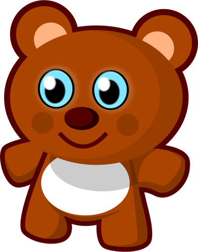 Arte oso de peluche juguete vector clip