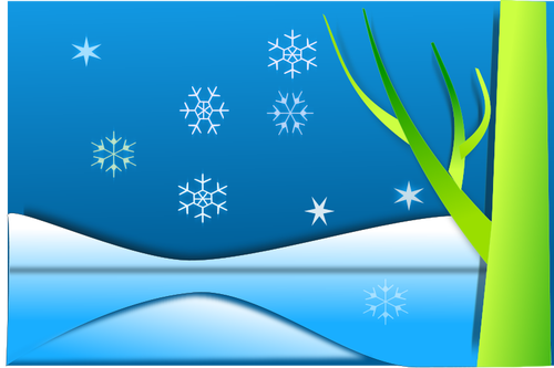 Vector de paisaje de invierno