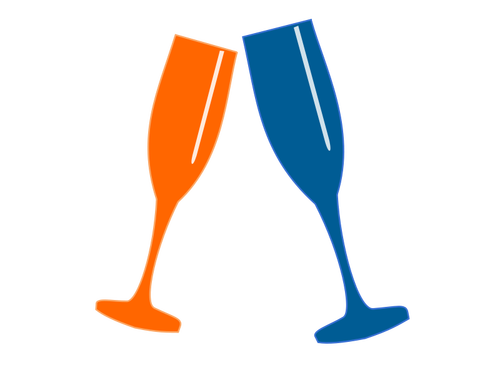 Champagne glasses vector image