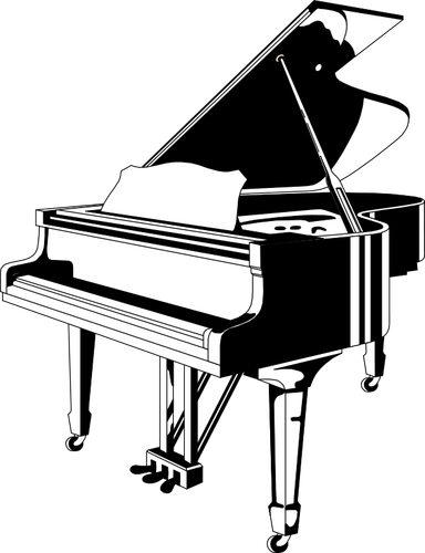 Illustrazione vettoriale di un pianoforte