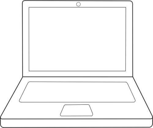 Laptop computer lijn vector illustratie