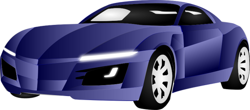 Illustrazione vettoriale di auto sportive blu