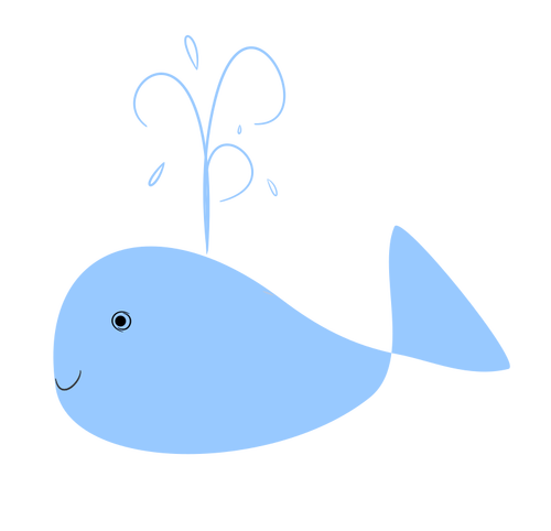 Blue whale vector