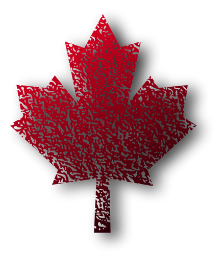 Dibujo vectorial de hoja de arce canadiense