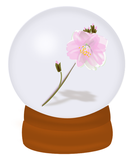 Vector drawing of flower globe