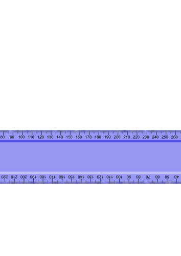 Immagine vettoriale blu del righello