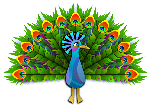 Imágenes Prediseñadas vector del pavo real