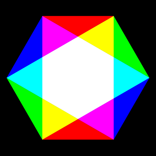 Imagen de vector colorido hexágono